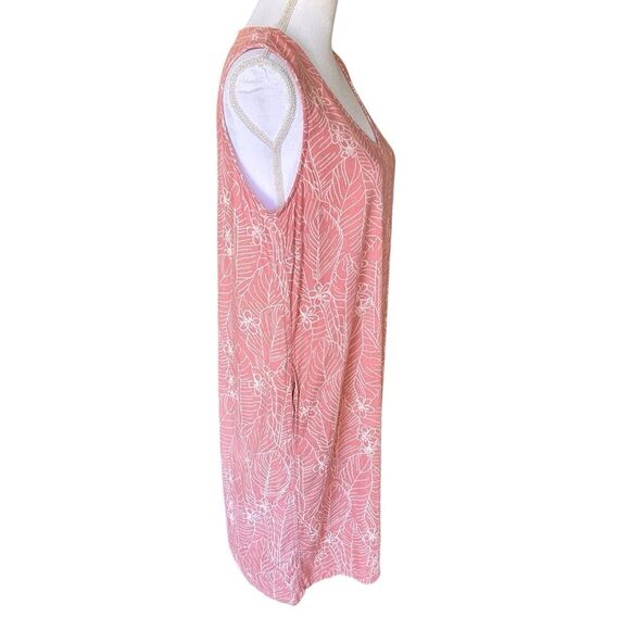 ORVIS Floral Pink & White Shift Dress Size Medium - Picture 2 of 8